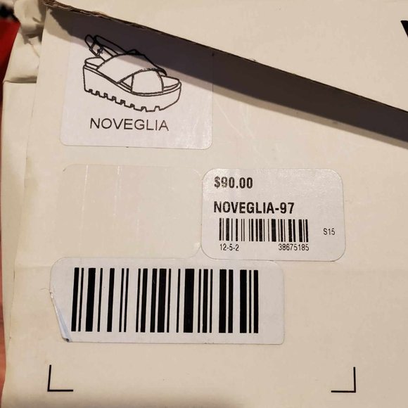 Aldo Noveglia Platform Sandals Black and White VERY GOOD with Box made in Italy - Picture 7 of 10